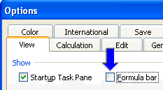 Formula Bar Toggle