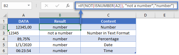 Check If Not IsNumber