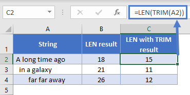 LEN with TRIM