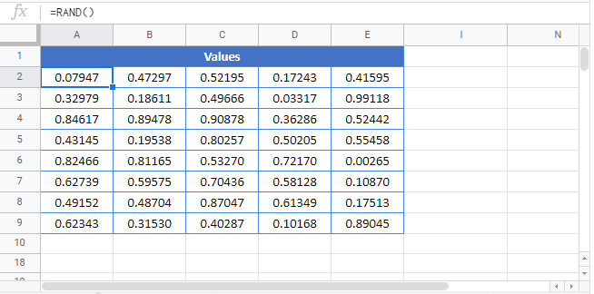 Rand Google Function