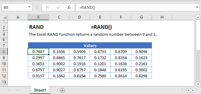 Rand Main Function