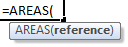 areas formula syntax