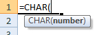 char formula syntax