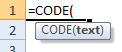 code formula syntax