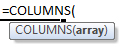 columns formula syntax