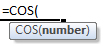 cos formula syntax