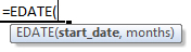 edate formula syntax