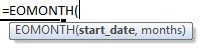 eomonth formula syntax