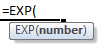 exp formula syntax