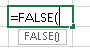 false formula syntax