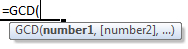 gcd formula syntax