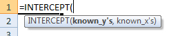 intercept formula syntax