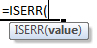 iserr formula syntax