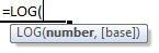 log formula syntax