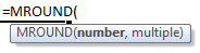 mround formula syntax