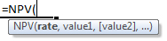 npv formula syntax