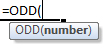 odd formula syntax