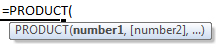 product formula syntax