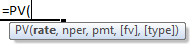 pv formula syntax