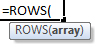 rows formula syntax