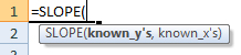 slope formula syntax