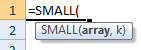 small formula syntax