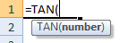 tan formula syntax