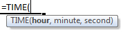 time formula syntax