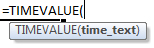 timevalue formula syntax