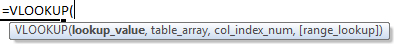 vlookup formula syntax