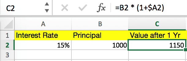 Excel Compound Interest Formula