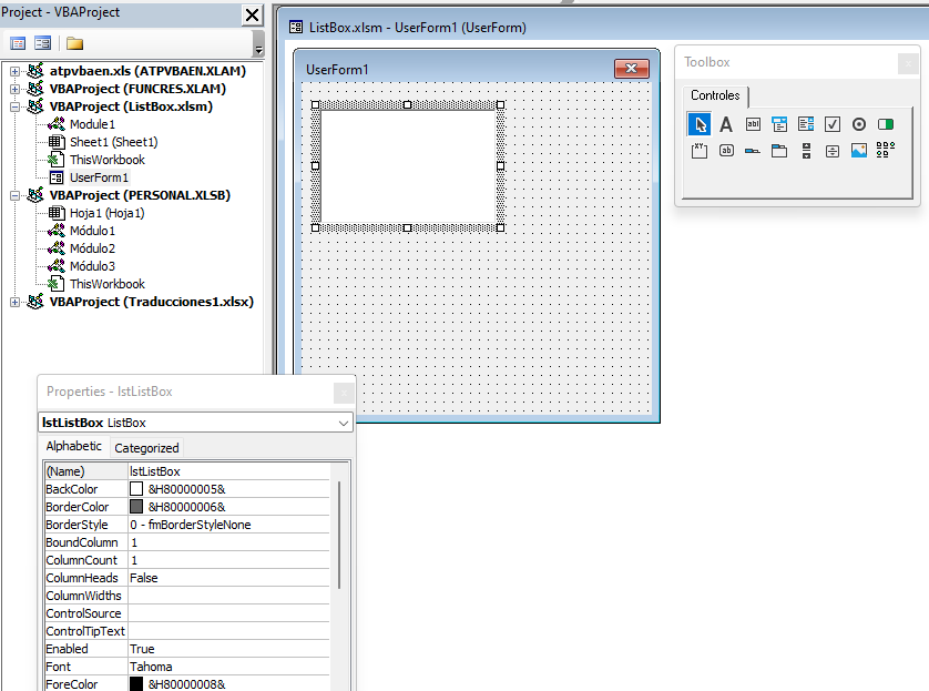 Vba Insert Listbox in Userform