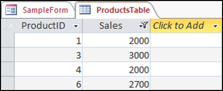 Filtered Access Table