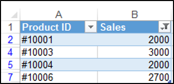 Add a Filter to a Table