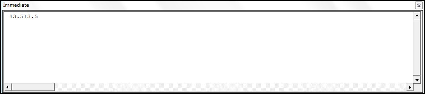 Using the Immediate Window