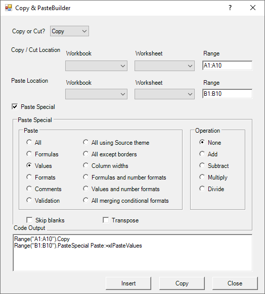 vba copy paste helper