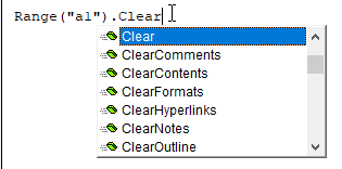 vba clear cells