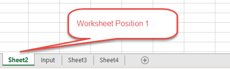 vba sheet index position