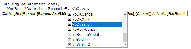 vba msgbox syntax