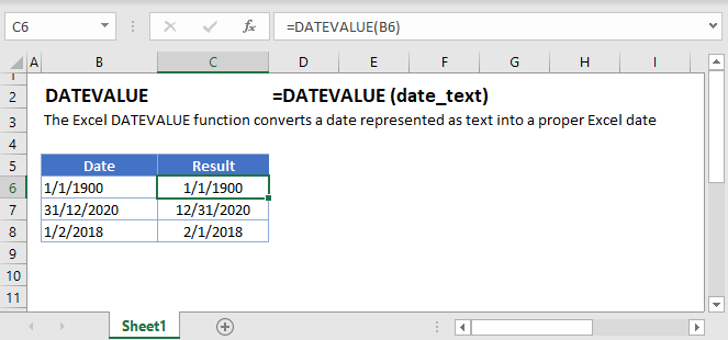 DATEVALUE Main Function