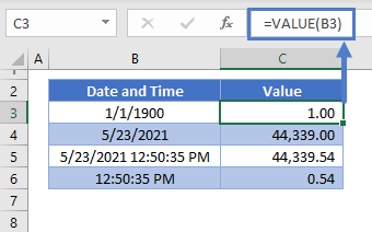 Value of Date and Time