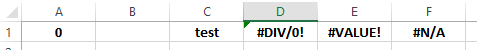 Vba ISERROR function