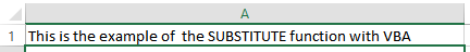 Vba SUBSTITUTE excel