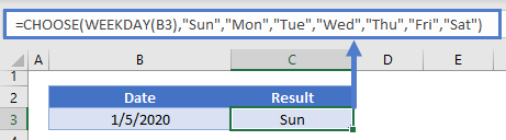 WEEKDAY Choose