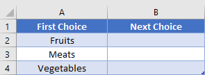 Data Validation Table