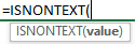 ISNONTEXT Function