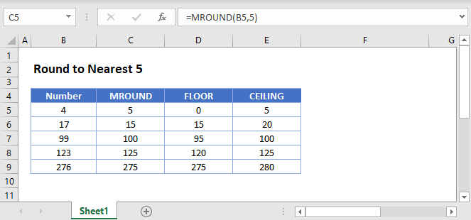 Round Nearest 5 main