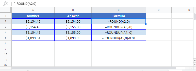 Round Price Formula Google