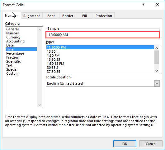 Select Time Format