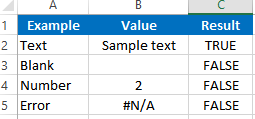 Vba ISTEXT function